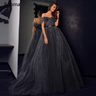 Женское ТРАПЕЦИЕВИДНОЕ платье в горошек, с открытыми плечами, до пола