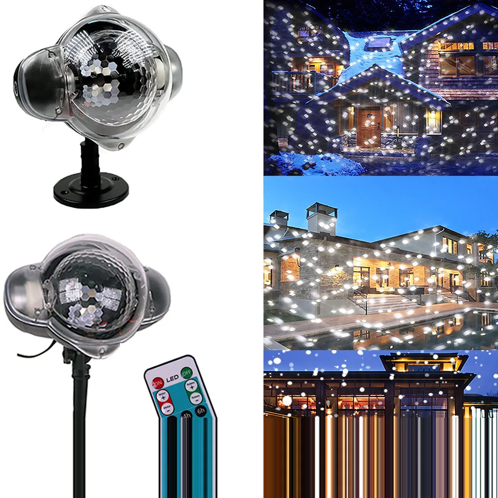 Перемещение Снега Открытый сад лазерный проектор лампа для нового года вечерние