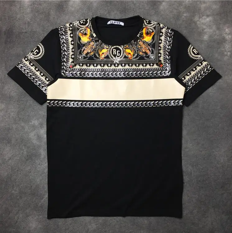 

Novelty Unisex Retro New collar hound luxury T Shirts T-Shirt Hip Hop Skateboard Street Cotton T-Shirts Tee Top kenye #674
