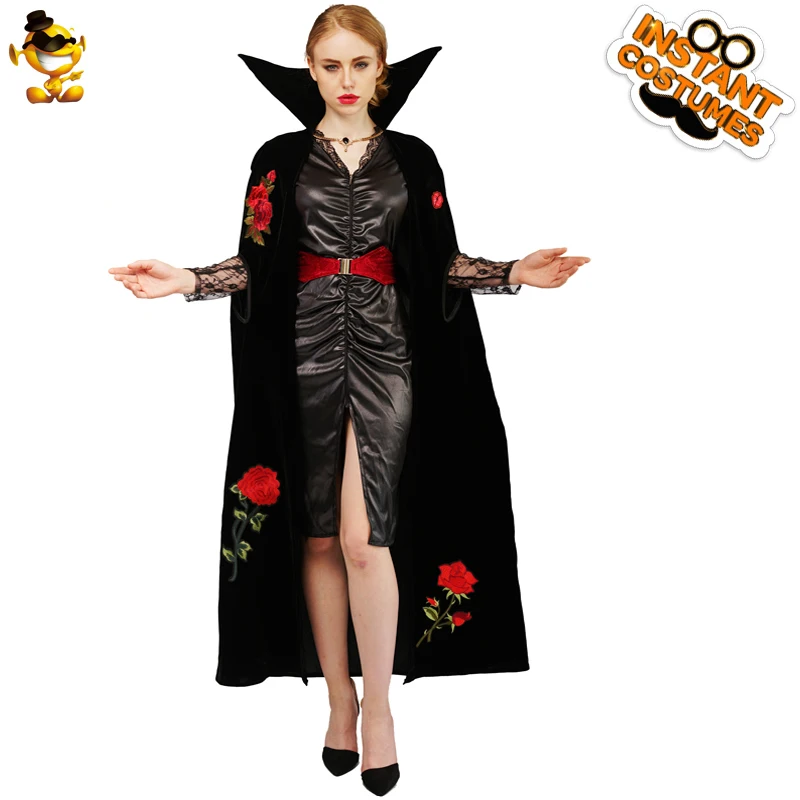 Костюм вампира для взрослых на Хэллоуин костюм вечерние готический королевы