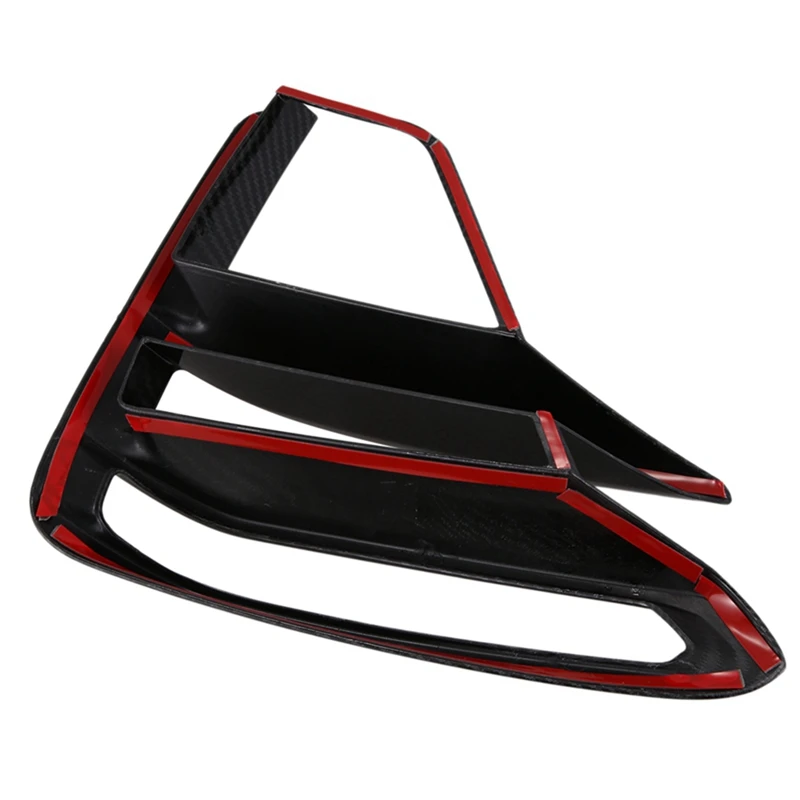 

3 Pcs Car Accessories: 2 Pcs Car Front Fog Lights Lamp Frame Cover & 1 Pcs Inner Gear Lever Shift Knob Lid Cover