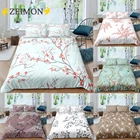 Комплект постельного белья ZEIMON с 3D цветами, современный цветочный односпальный двойной размер, легкий полиэстер, 23 шт. пододеяльник с наволочкой