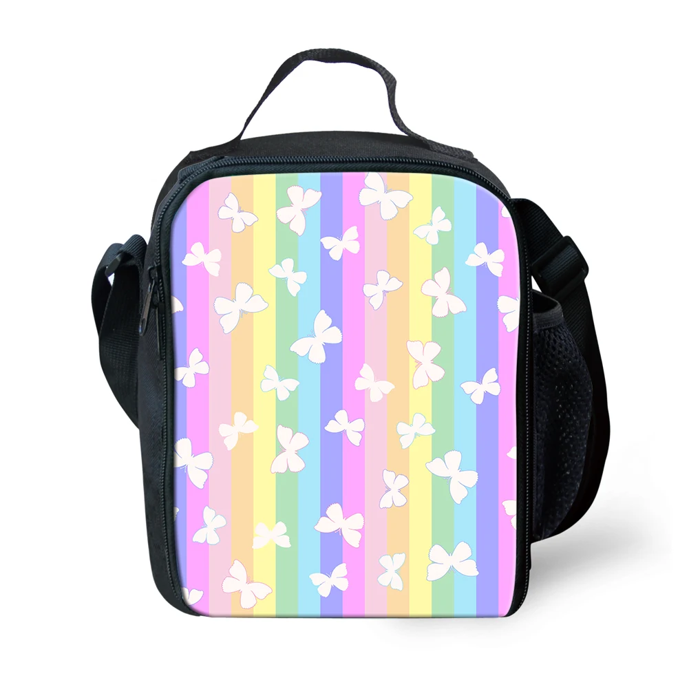 

Butterfly Mango Thermal Insulated Lunch Bags Printing Children Food Cooler Bag For Picnic Messenger Lunch Box For School