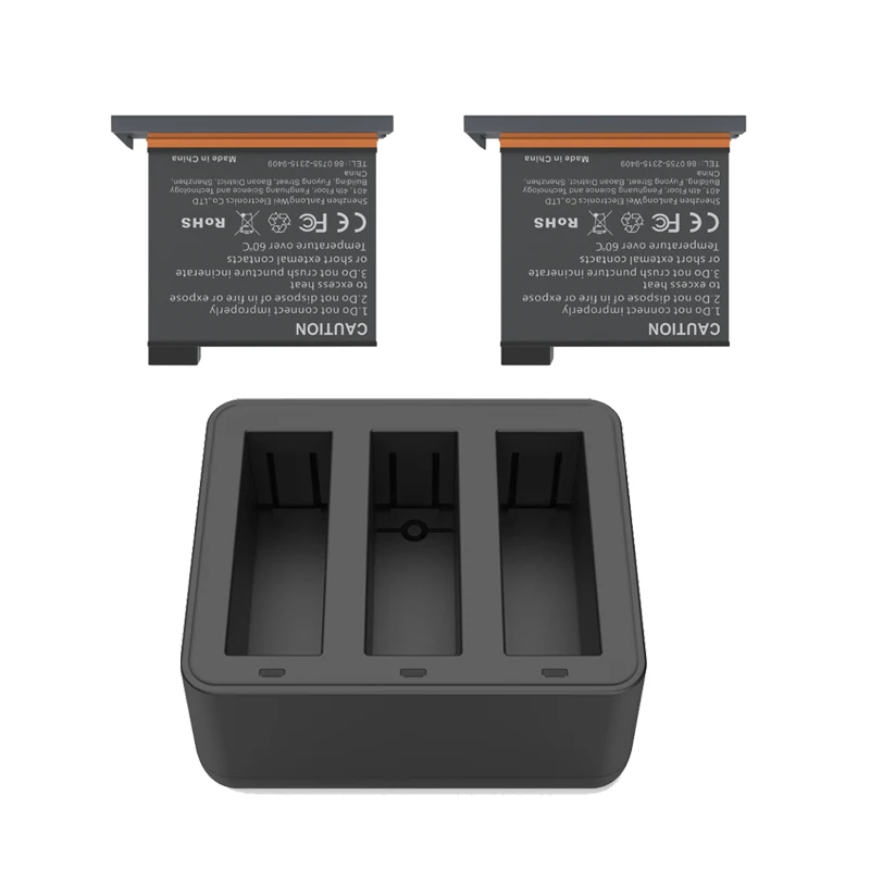 Для DJI OSMO ACTION 1220 mAh 2pes Action Charging battery и 3в1 зарядное устройство для зарядного