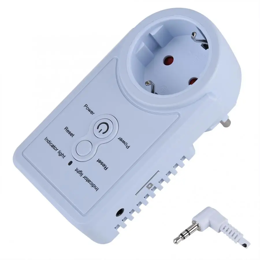

Smart GSM Outlet Plug Smart Switch Power Outlet Plug Socket withTemperature Sensor SMS Command Control EU Plug