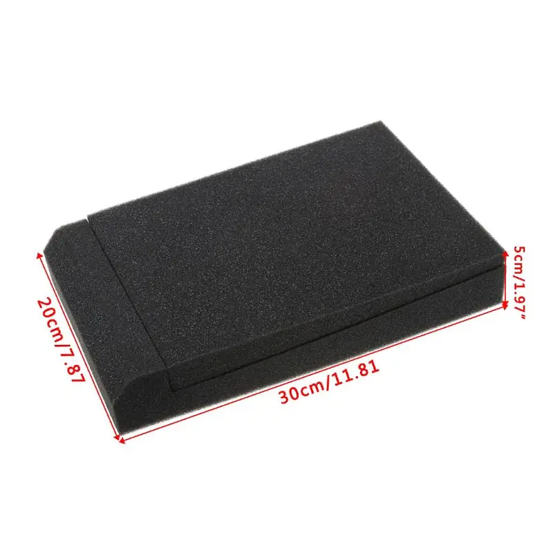 

300x200x45MM Black Sponge Studio Monitor Speaker Acoustic Isolation Foam Isolator Pad for Recording Studios Karaoke Accessories