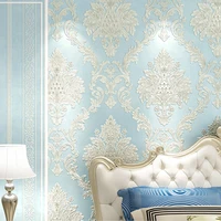 damascus 3d stereoscopic embossed wallpaper european style luxury non woven bedroom living room tv background striped wallpaper