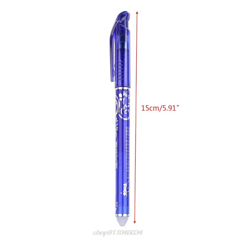 

12 pcs Luxury Erasable 0.5mm Gel Pen Blue ink Slim Ballpoint Office Student Writing Tool Stationery Supply M30 21 Dropship