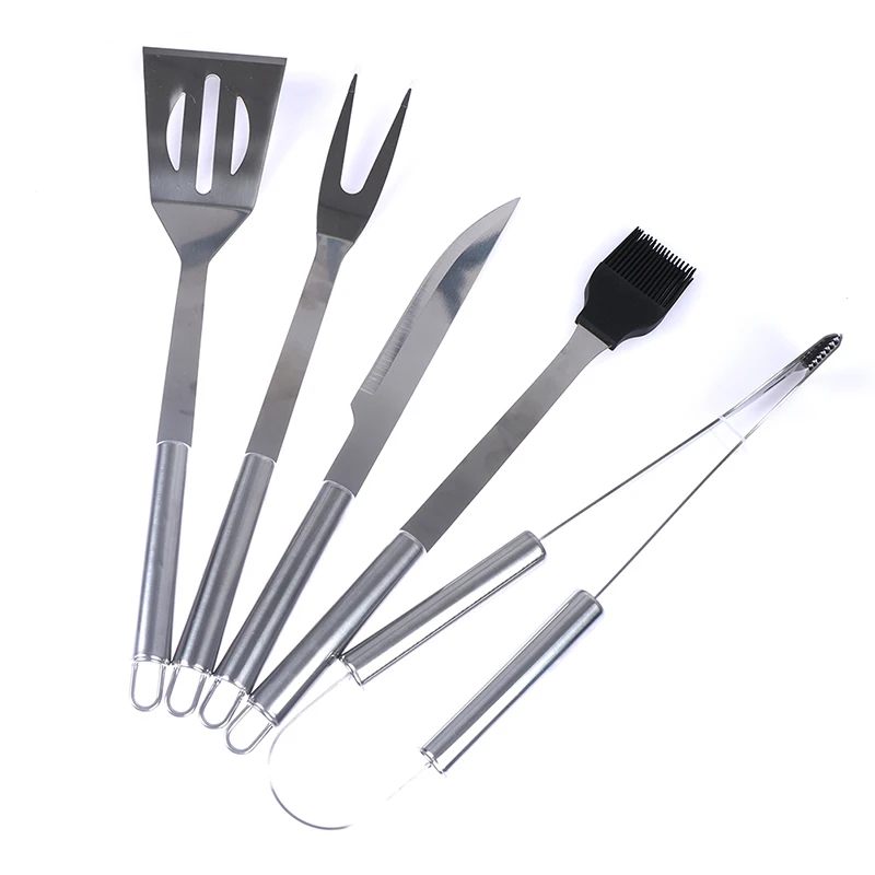 5 шт. Нержавеющая сталь Инструменты для барбекю Гриль Открытый Кемпинг Пособия