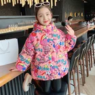 Детский зимний утепленный комбинезон с хлопковой подкладкой, с принтом граффити