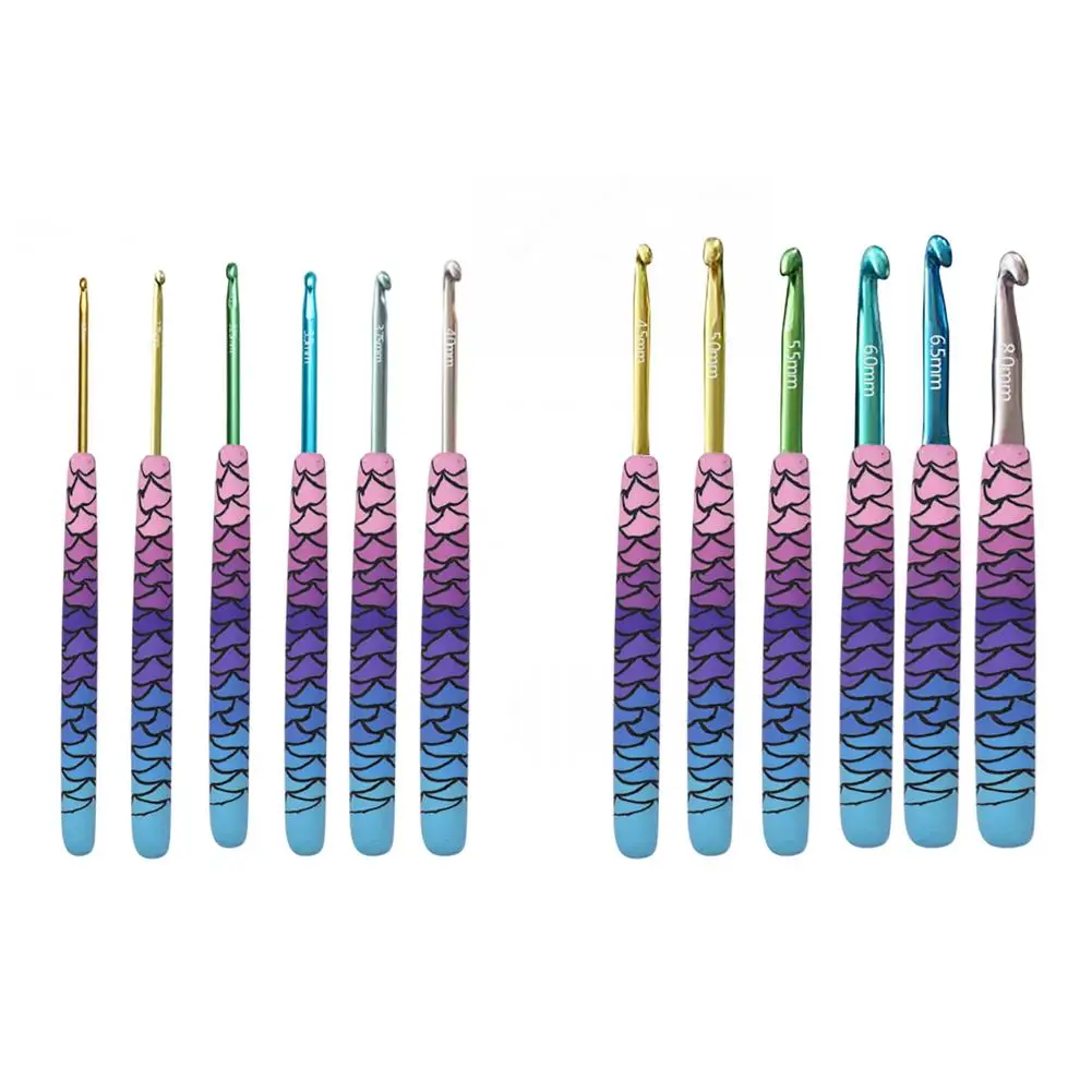 

Crochet Hook Set Handle Knitting Needles Sweater Sewing Needles Soft Handle Yarn Sweater Weave Craft Tools 2.25/2.75/3.25/3.5/3.