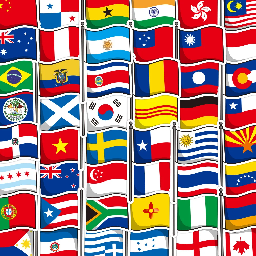 

Наклейка-флаг разных стран для скрапбукинга, ПВХ водонепроницаемые клейкие уплотнения, креативные принадлежности «сделай сам» для дневник...