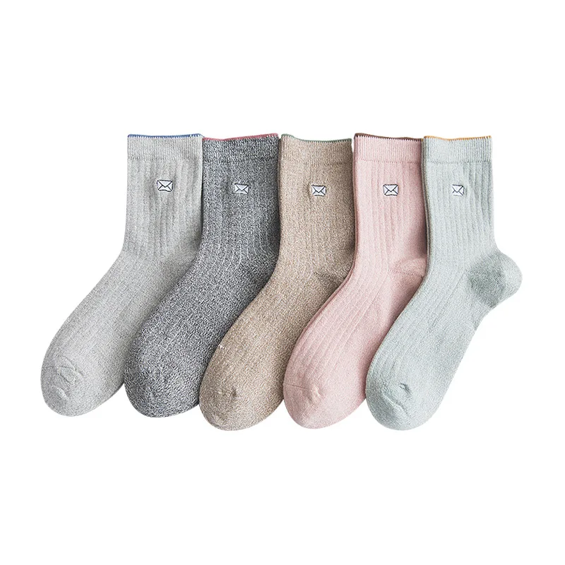 20 пар осень и зима новые женские модные милые вышитые Хлопковые носки оптом |