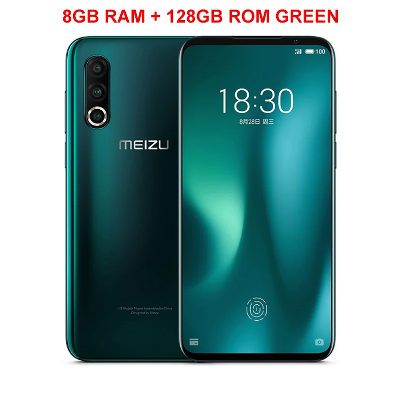 GREEN 8GB 128GB Meizu 16S Pro мобильный телефон 6,2 дюймов FHD+ 6G/8G+ 128G/256G Snapdragon 855 Plus Восьмиядерный Android 9,0 NFC Смартфон - Цвет: GREEN 8GB 128GB