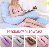 sleeping support pillow case for pregnant women body side lying cotton u shape maternity cover pregnancy side sleepers case only