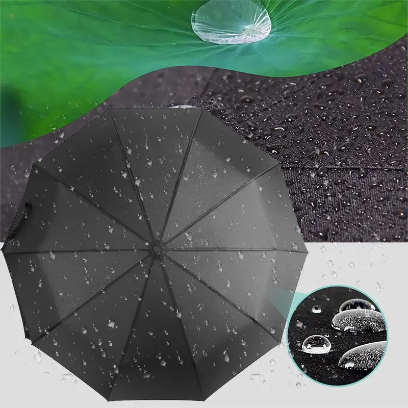 Ветрозащитный Автоматический Зонт от дождя большой прочный деловой зонт для
