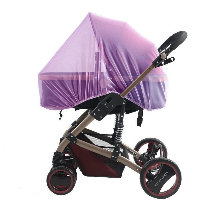 Purple Mosquito Net Детская коляска с солнцезащитным козырьком, козырек от солнца, чехол для коляски, аксессуары для коляски, автомобильное кресло, коляска, кепка, тележка, тенты - Цвет: Purple Mosquito Net