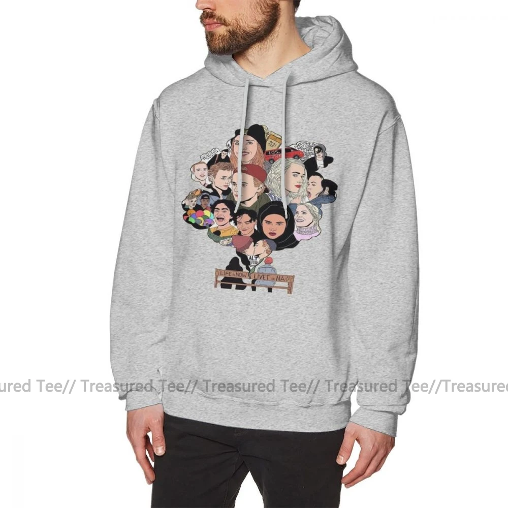 Skam худи Skam Art толстовки хлопок открытый пуловер Толстовка длинная длина Повседневная XL мужские осенние черные толстовки - Цвет: Gray