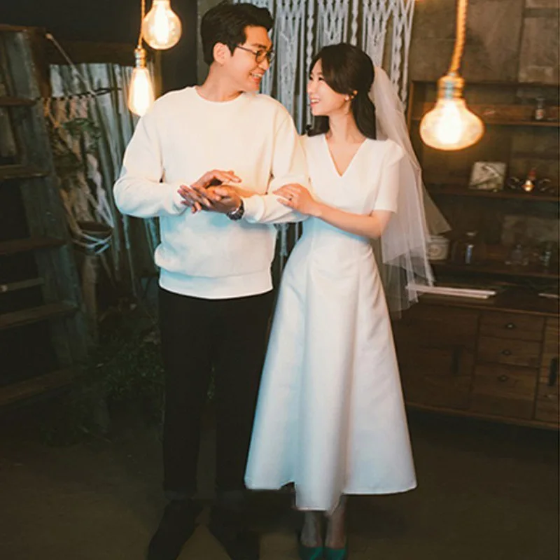 Легкое свадебное платье для путешествий новинка 2020 невесты корейский стиль