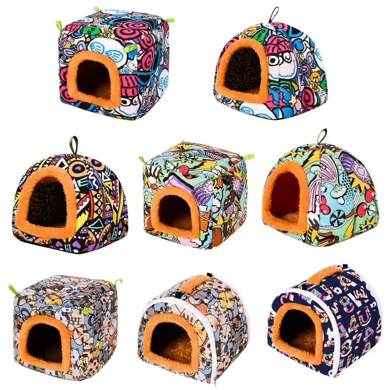 Небольшая домашняя дробилка для ПЭТ Гвинея свинка хомяк Ежик гнездо дом моющиеся