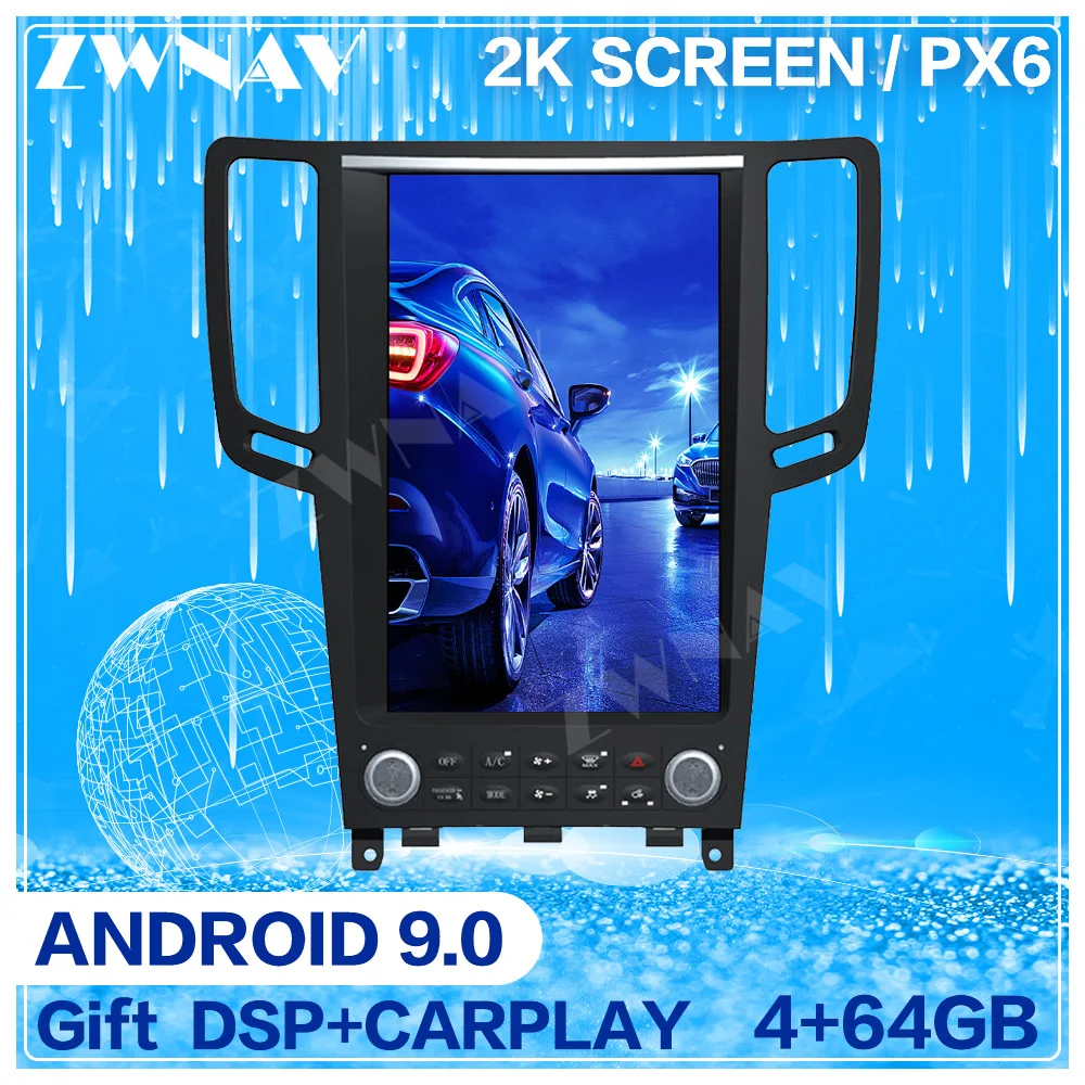 

Tesla screen Android 9 Car Multimedia Player For Infiniti GX G37 G25 G35 2008-2014 BT GPS Navi Auto audio radio stereo head unit