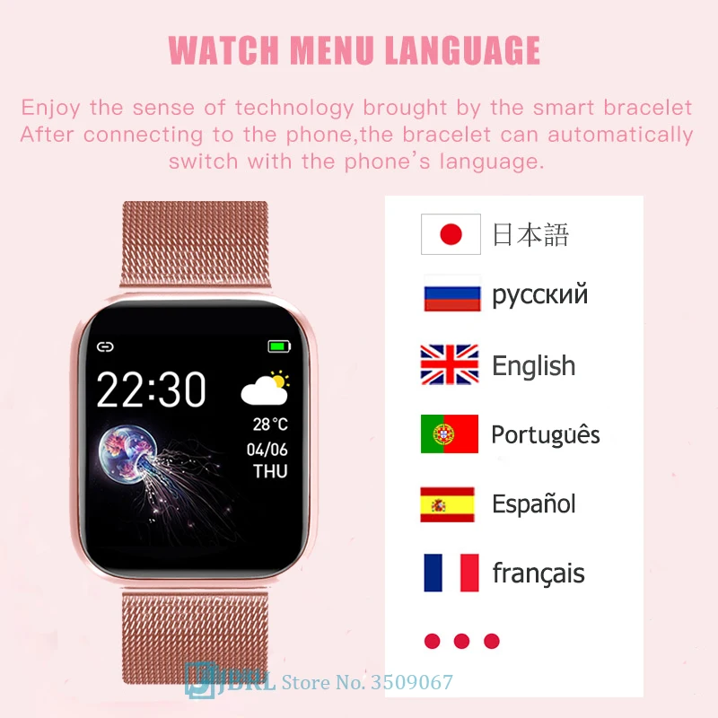 Новинка умные часы для женщин и мужчин Android IOS фитнес-трекер пульсометр