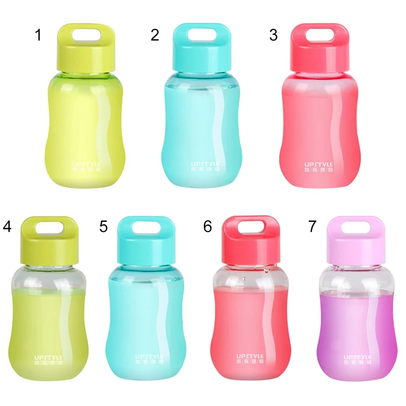 Бутылка для воды 180 мл пластиковая красочная Bpa бесплатно портативная школьная бутылка для воды для детей Милая Мини Бутылка герметичная cm