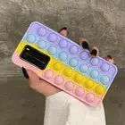 Сверхпрочный силиконовый противострессовый чехол A20 A30 с пузырьками для Samsung Galaxy S21 S20 S9 S10 Plus Note 20 Ultra A51 A71 A12