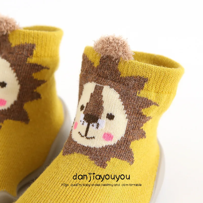 

Cartoon Shark Lion Cotton Toddler Girl Boy New Born First Walkers Baby Booties Anti-Slip Shoes