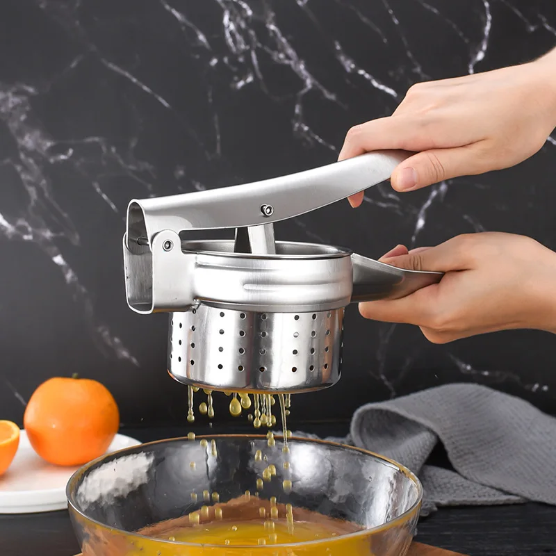 

Household Large-Capacity Stainless Steel Manual Juicer Vegetable Fruit Squeezer Juicer Orange Lemon Cane Juice Garlic Press