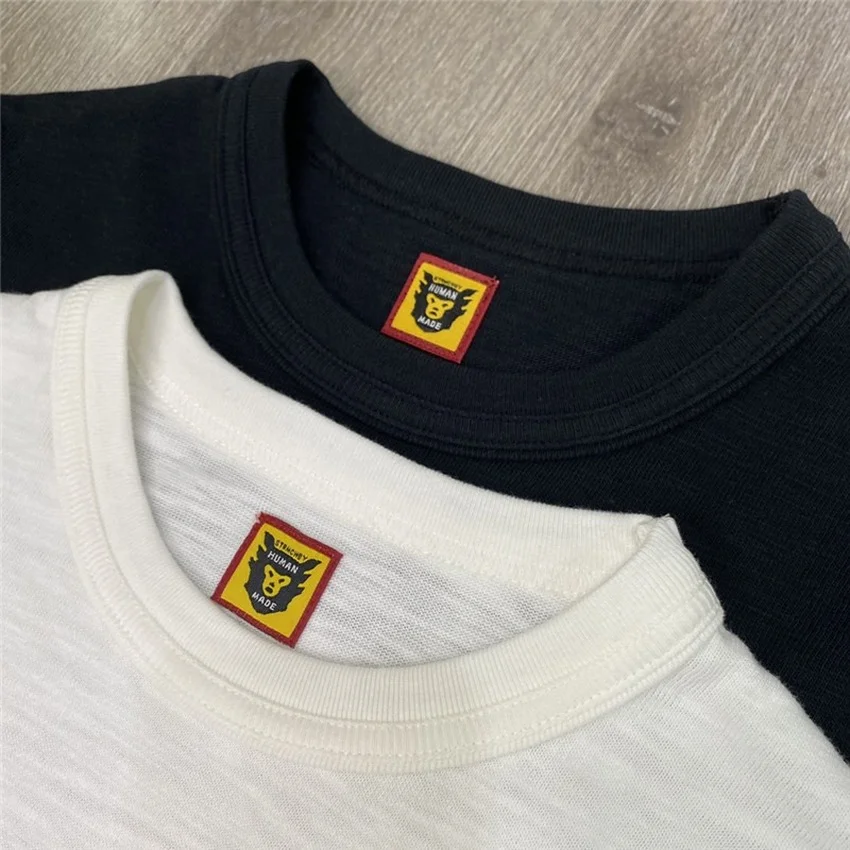 

Hamburger On the back HUMAN MADE T-shirt Men Women Best Quality T shirt Slub Top Tee oversized t shirt