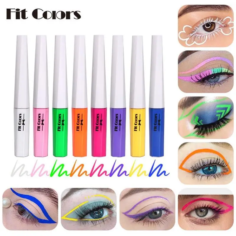 

Neon Liquid Eyeliner UV Luminous Matte Eyeliner Waterproof Antifouling Painted Graffiti Fluorescent Liquid Eyeliner Eye Cosmetic