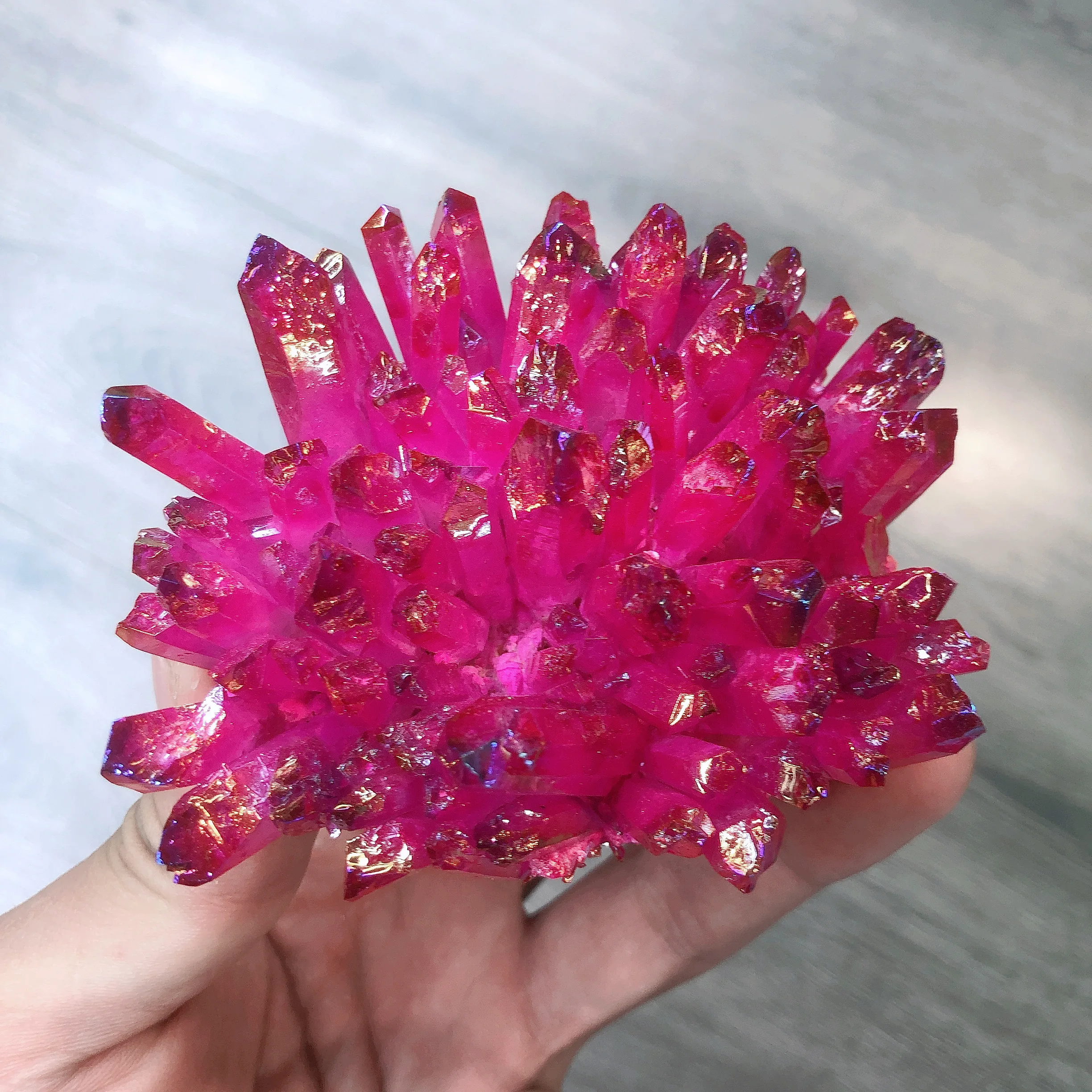 

1pc Aura Natural Crystals Quartz Cluster Freeform Energy Reiki Stones Room Home Office Aquarium Decoration Accessories Gemstone