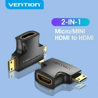 vention micro hdmi adapter micro mini 2 in 1 male to female cable connector converter for camera tv projector mini hdmi adapter