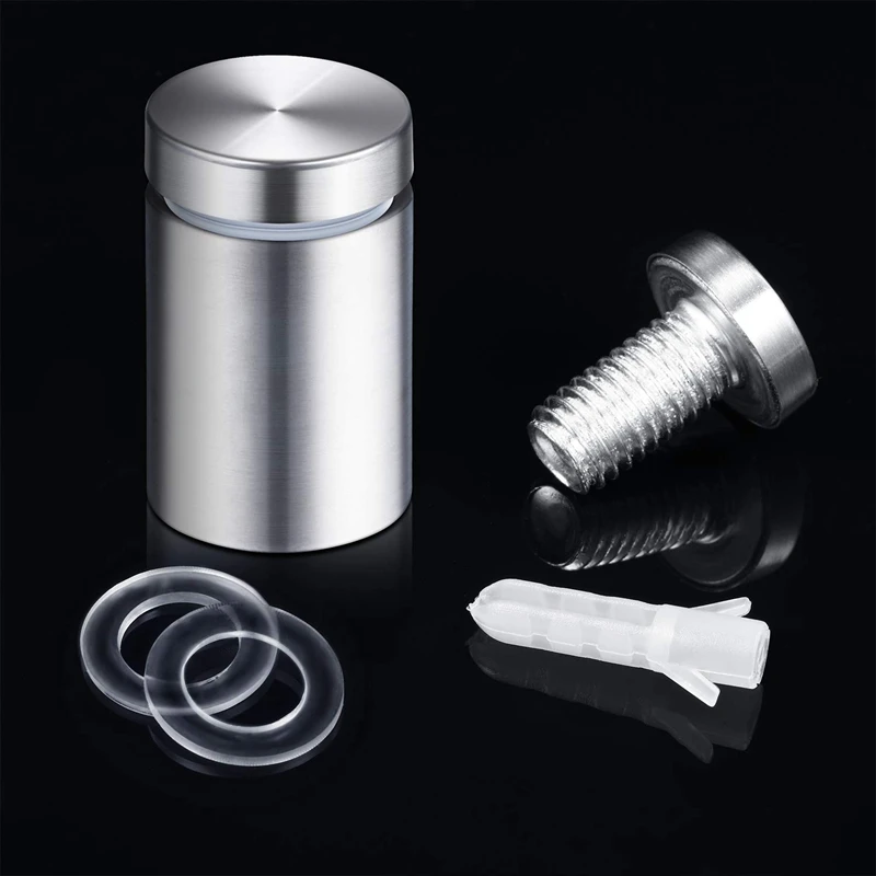 50 Packs Sign Standoff Screws Advertising Stainless Steel Wall Mounts Glass Acrylic Nail for Artwork and S | Обустройство дома