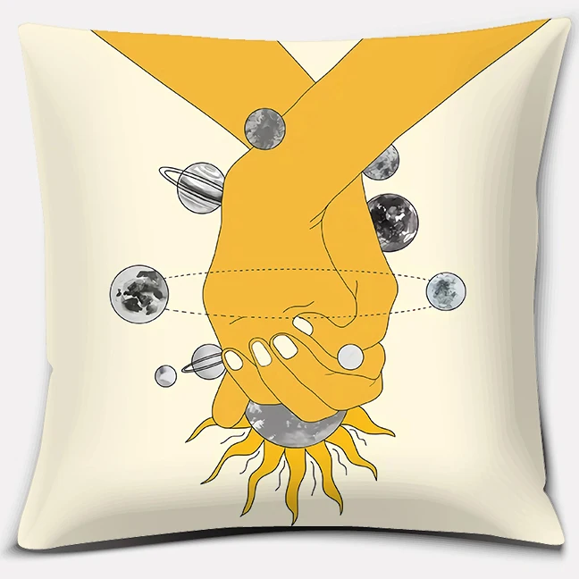 

Square pillowcase for home decoration car sofa cushion cover (45cm * 45cm)