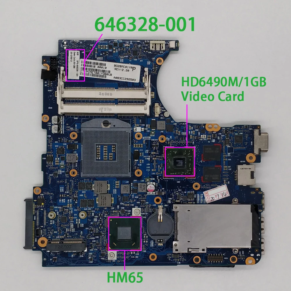 Placa-mãe para Computador Portátil hp Probook 4431s Series 4330s 4430s 646328001 w Hd6490m 1gb Gpu Hm65 Placa-mãe para notebook