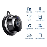 hontusec smart home mini camera wifi 1080p cloud storage ip camera night vision motion detection two way audio camera v380 app