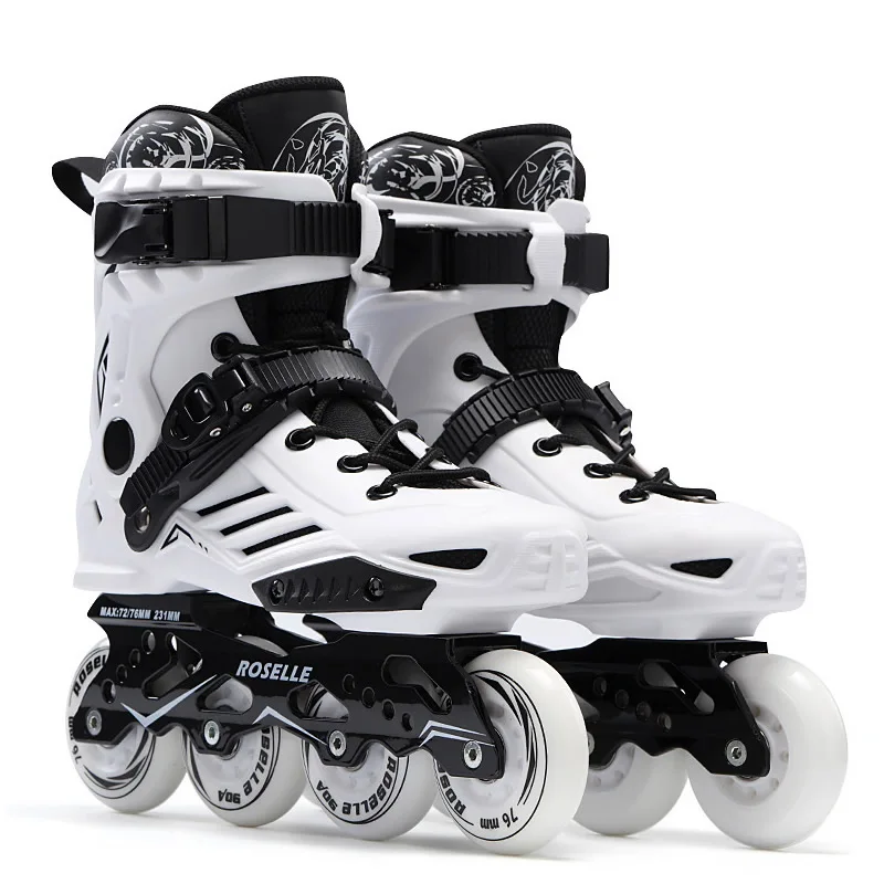 4 Wheels Pvc Roller Skate Luxury Different Size Skating Shoes Roller Sneaker For Adult Pu Rubber Beef Tendon Solid Size 35 To 47