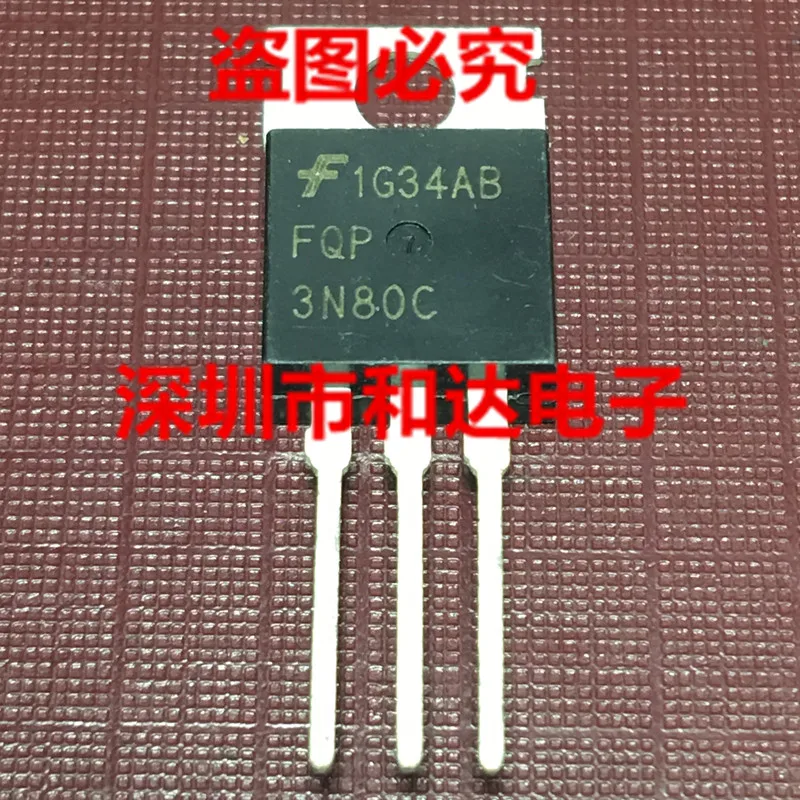 

5 шт. FQP3N80C TO-220 3A 800V