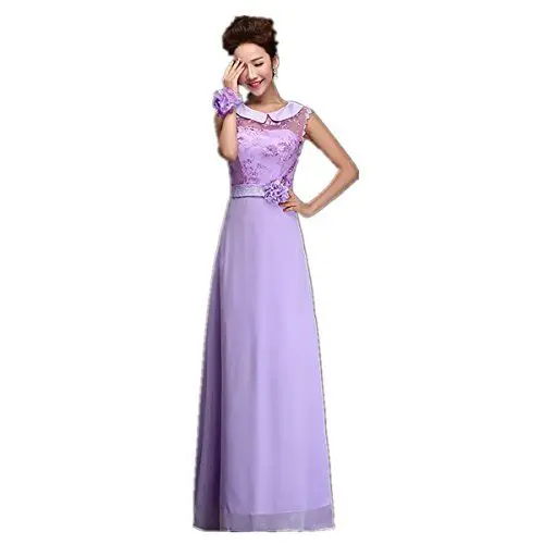 

Women's Chiffon Sleeveless Ball Full Dress Evening Dress