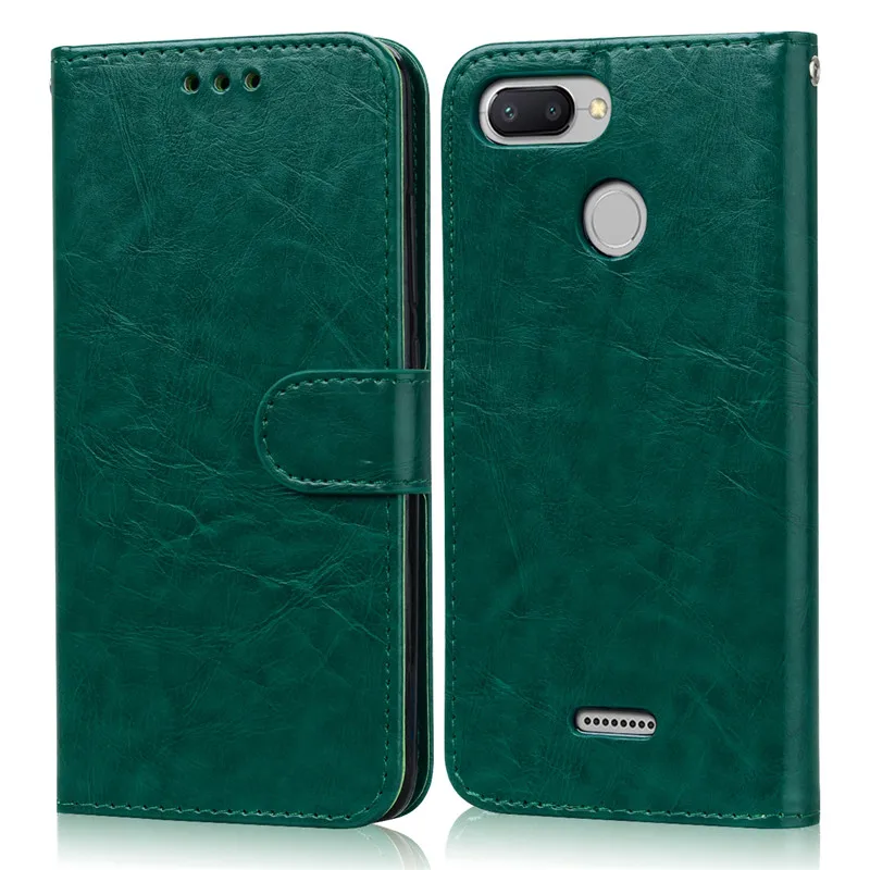 Кожаный чехол для Xiaomi Redmi 6 книжка с бумажником Redmi6 xiaomi redmi оболочка|Бамперы| |
