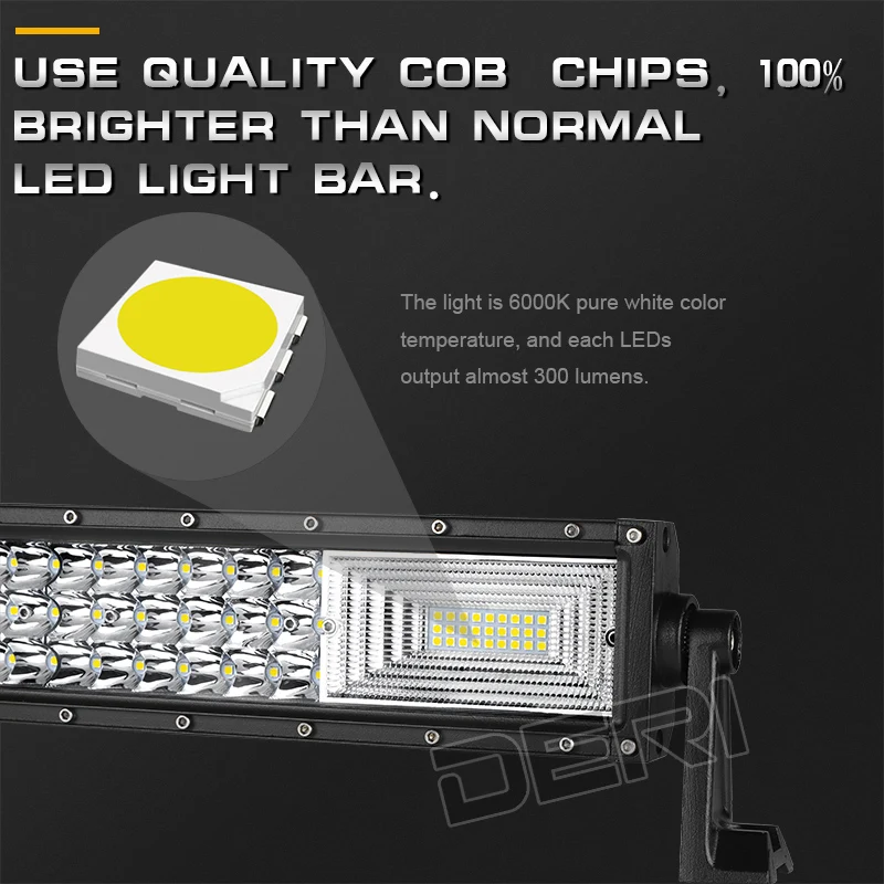 459W 32inch LED Light Bar Triple Row Curved Led combo beam Driving Work lamps for Offroad Car Truck 4x4 12v 24v | Автомобили и