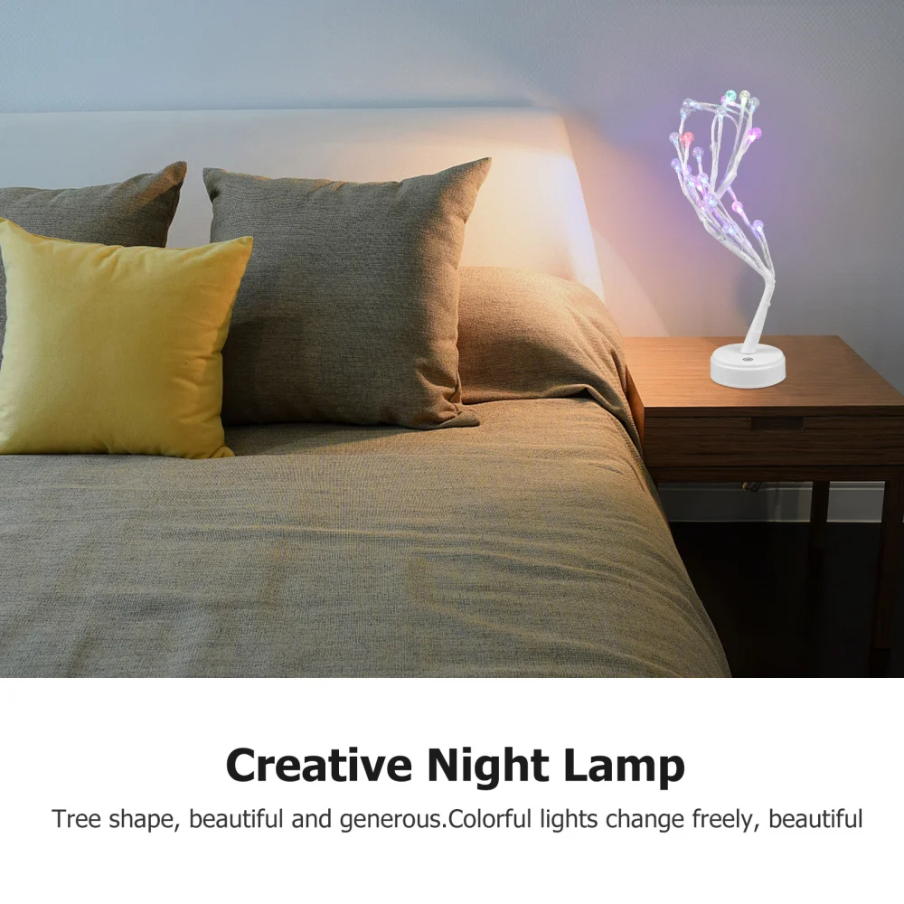 

Tree Shape Night Lamp Creative Desktop LED Light Decorative Tabletop Lamp