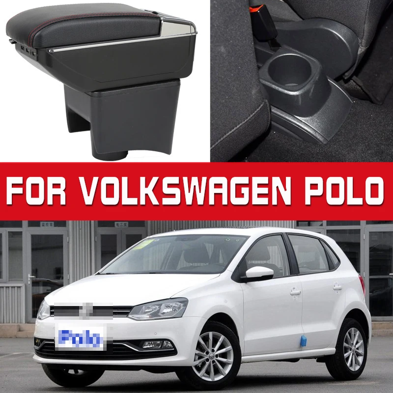 Кожаный Автомобильный подлокотник для VOLKSWAGEN POLO новый контейнер хранения консоли