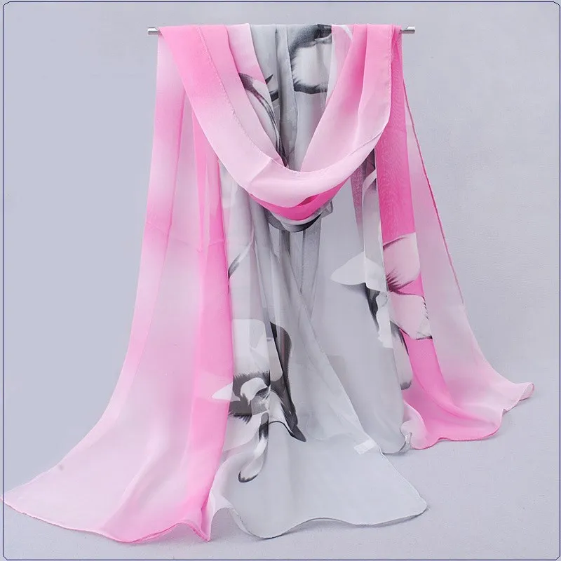 YGYEEG зимние теплые модные шифоновые шарфы головной шарф женские полиэфирные шали