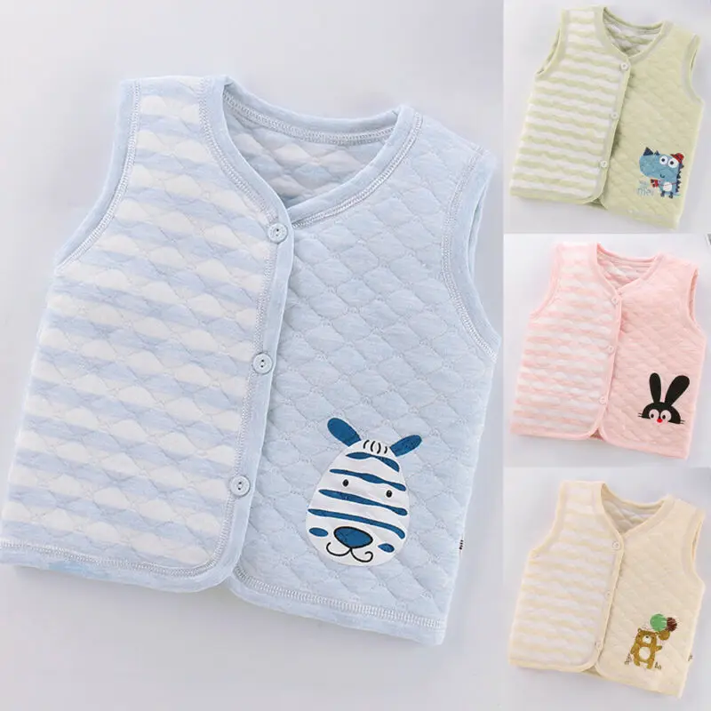 2019 новый осенне-зимний жилет без рукавов с рисунком для маленьких мальчиков и