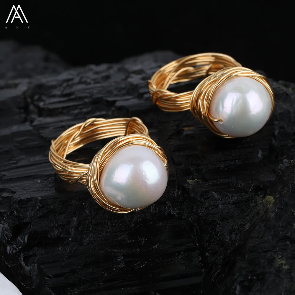 5 шт./лот Модные женские кольца с барочным жемчугом Ювелирные изделия роскошное