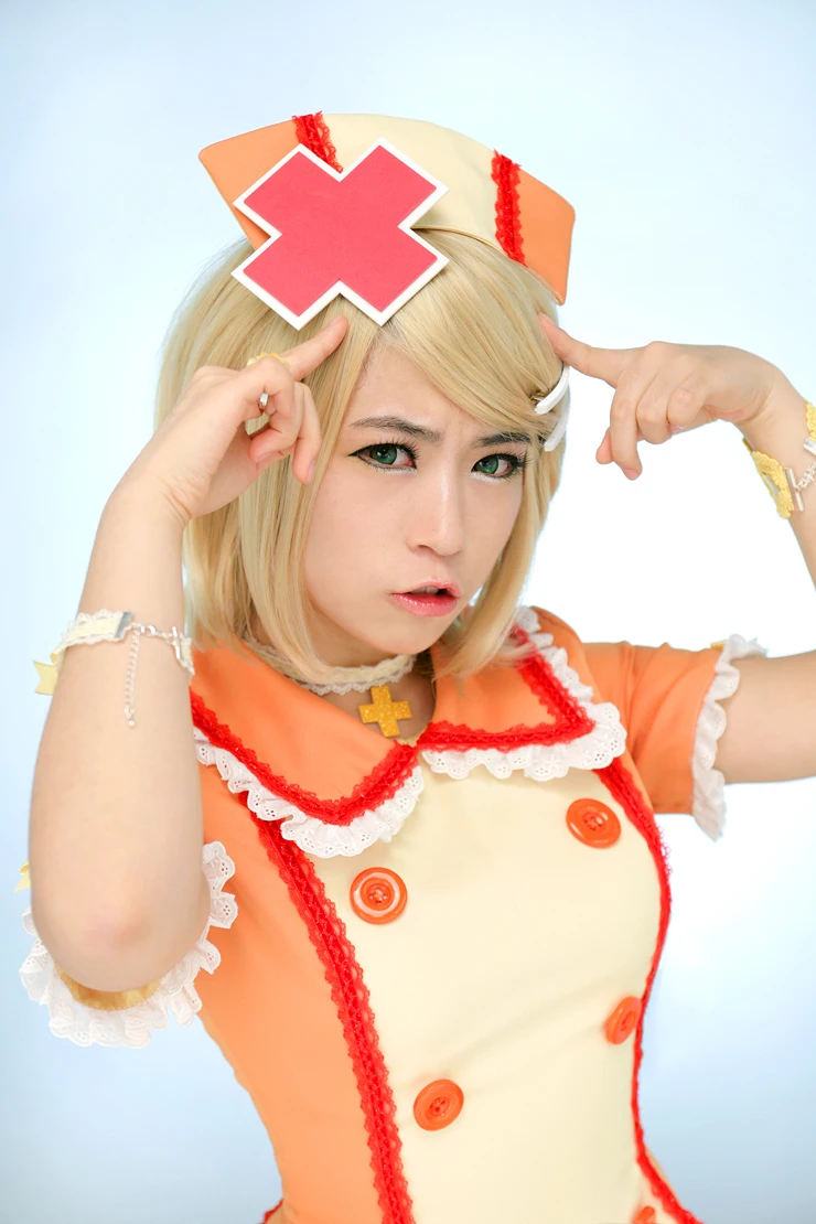 

(QYY-085) Game Anime Role Play Halloween Party COS Exhibition Vocaloid Kagamine Rin Nurse Uniform Cosplay Costumes