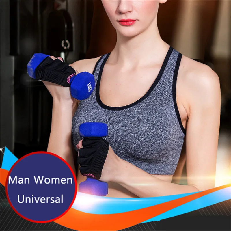 

Professional Gym Fitness Half Finger Gloves Anti-slip Breathable Barbell Exercise Women Men Workout Bodybuilding Hand Protector